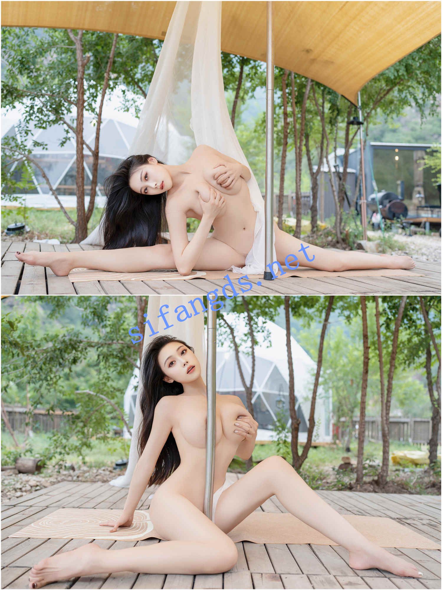 ✨秀人网 清妙✨超美薄纱户外 全裸大尺度三点全漏瑜伽！ [925M（88P原版图+1V）]