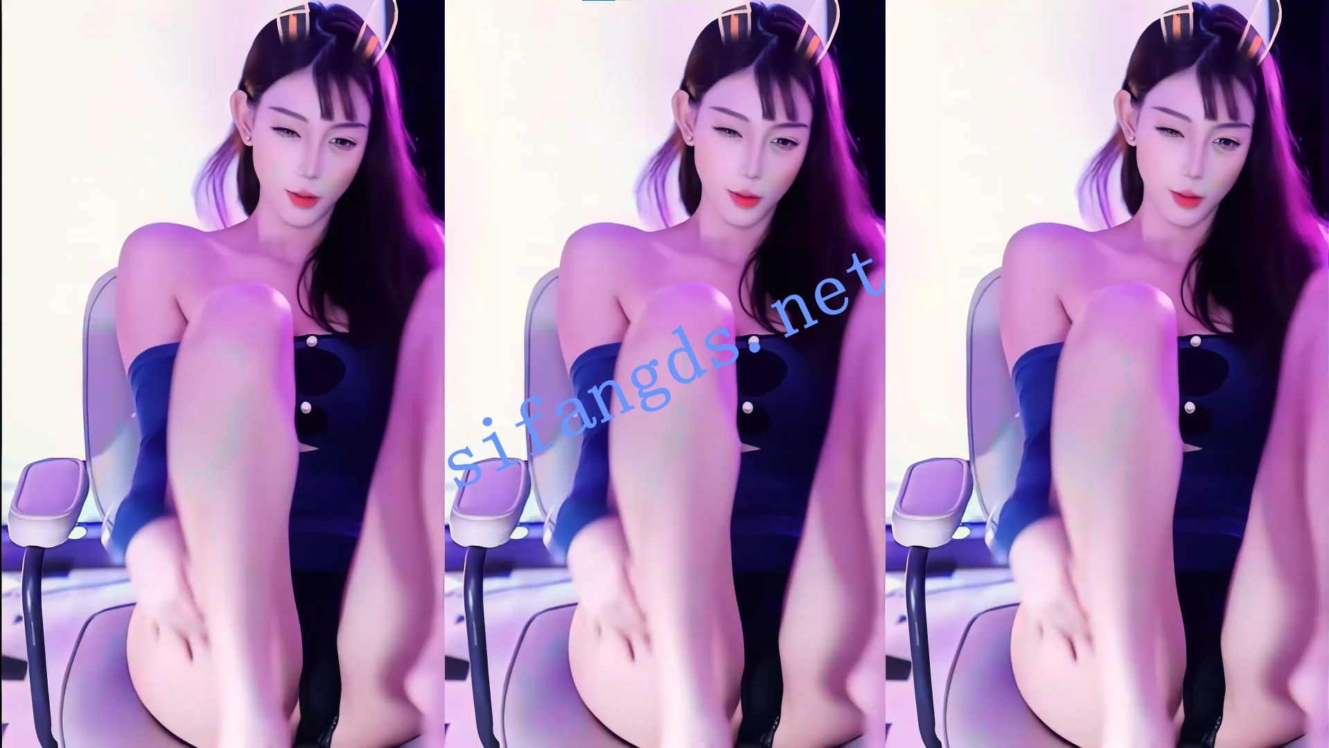 《乐嗨》蛋挞 透视包臀裙 M腿 漏内 [1.04G6V]