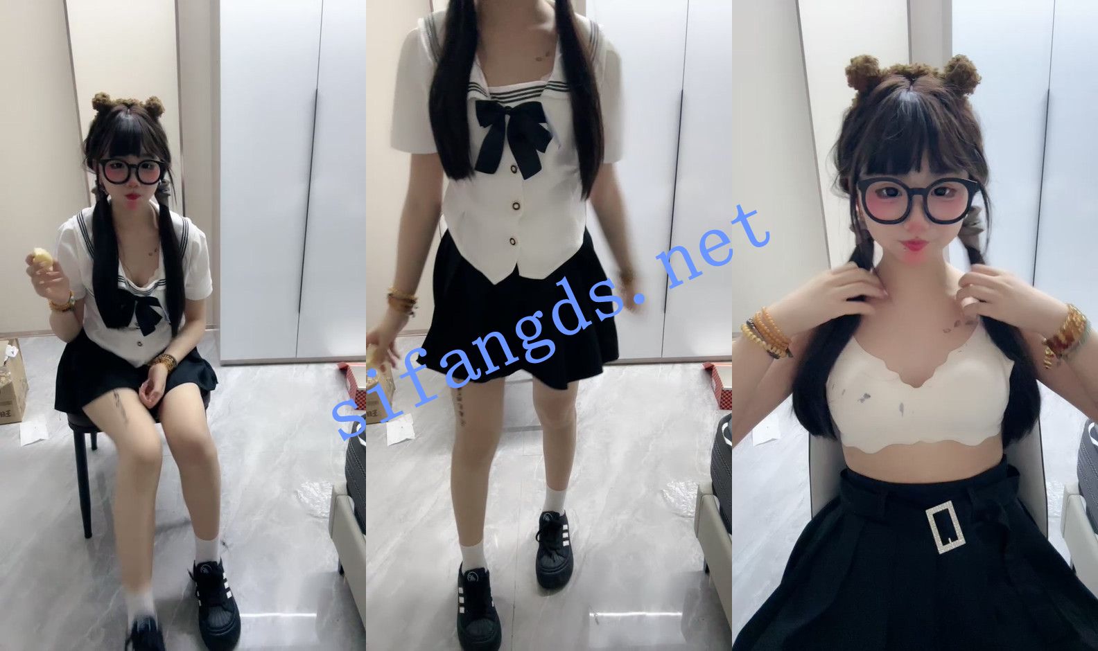⚡《调小狗》可爱眼镜小萝莉,脱光光在身上写字,太骚了, [3.78G]