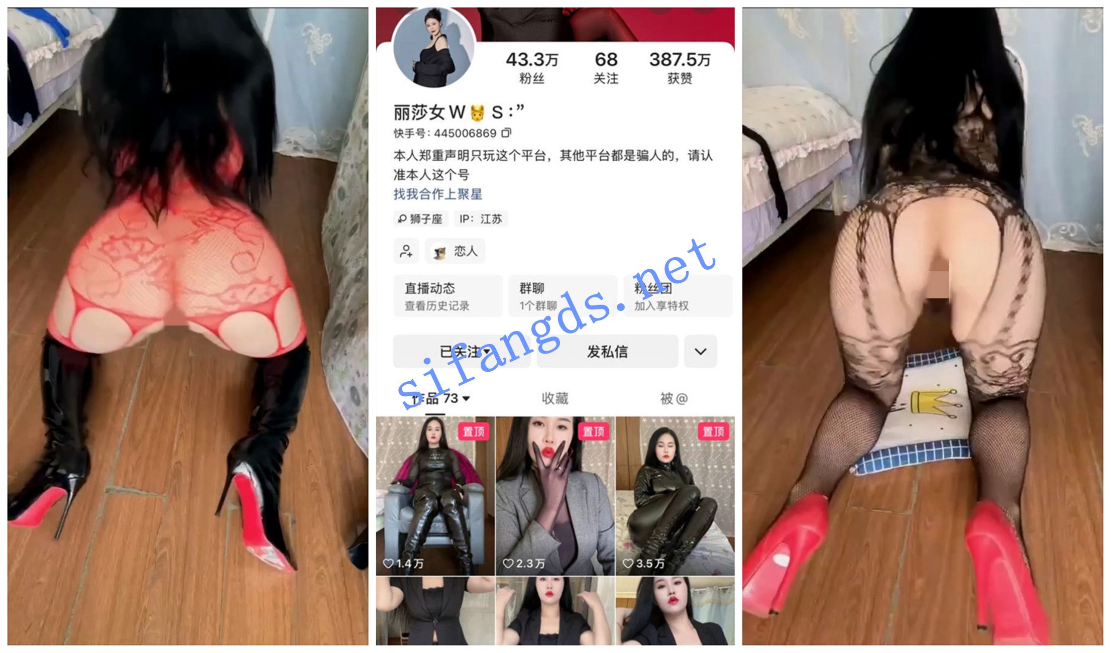 《快手福利》风骚肥臀熟女《/桃子佳人丽莎老师》情趣自慰 [540.02 MB]