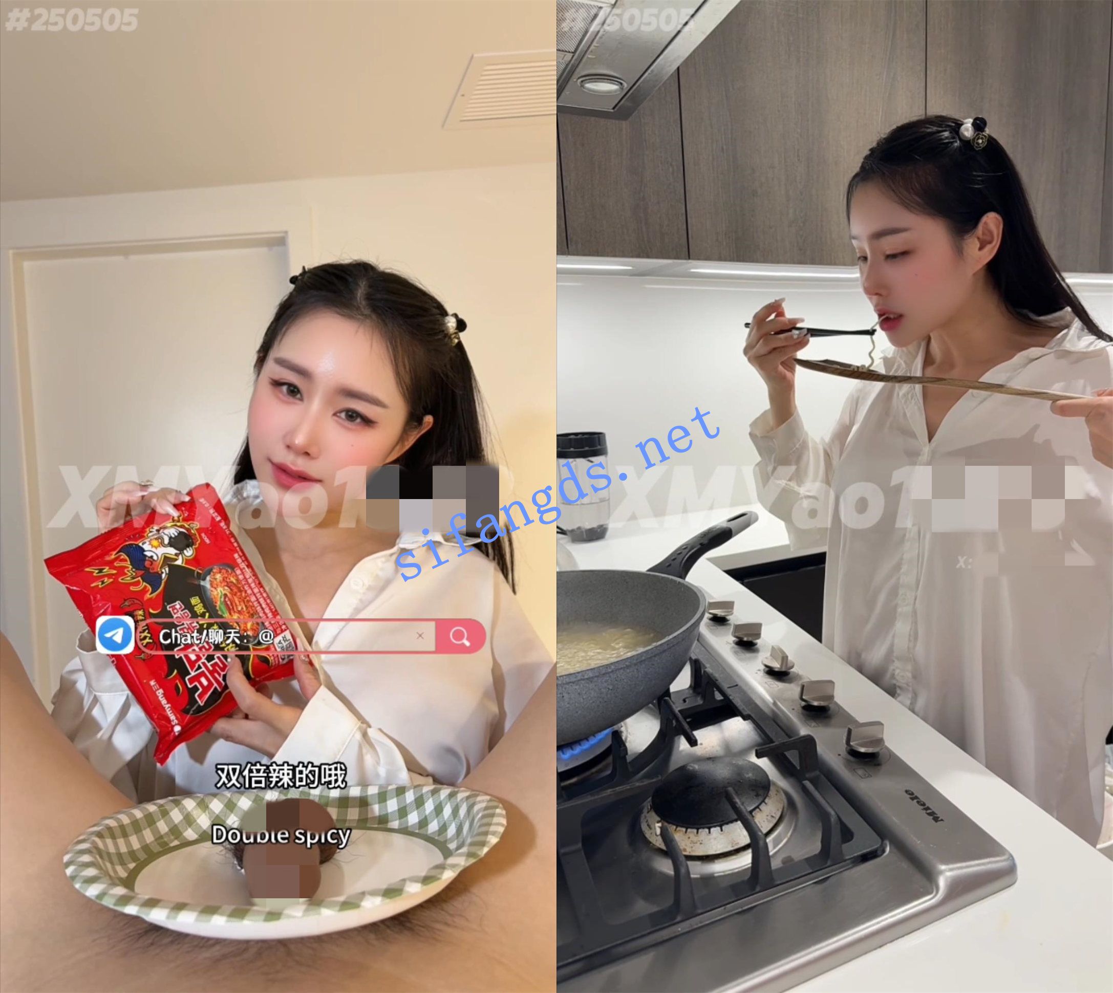 《汐梦瑶6.9最新》火鸡面拌鸡巴，一镜到底的双倍辣火鸡面 []