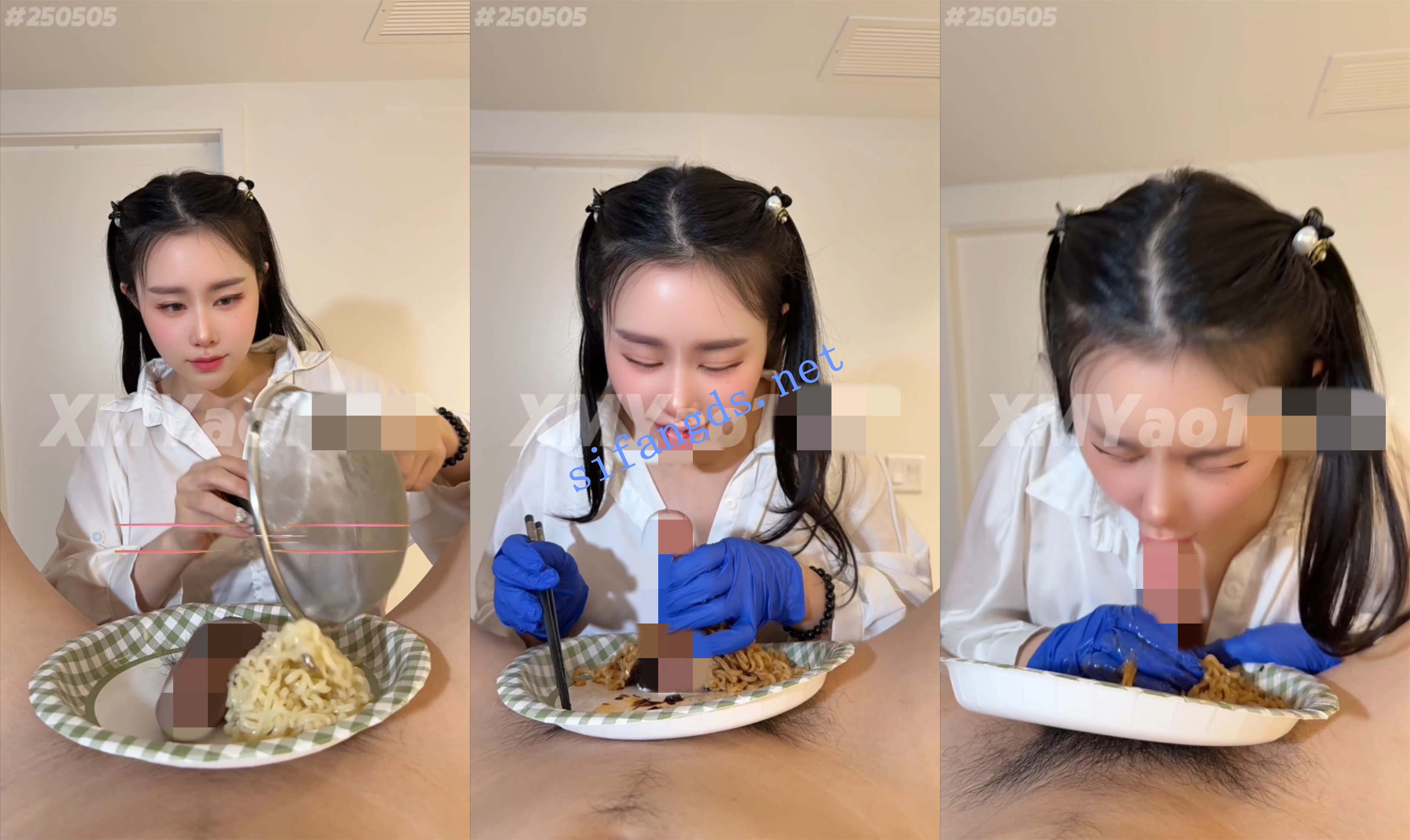 《汐梦瑶6.9最新》火鸡面拌鸡巴，一镜到底的双倍辣火鸡面 []