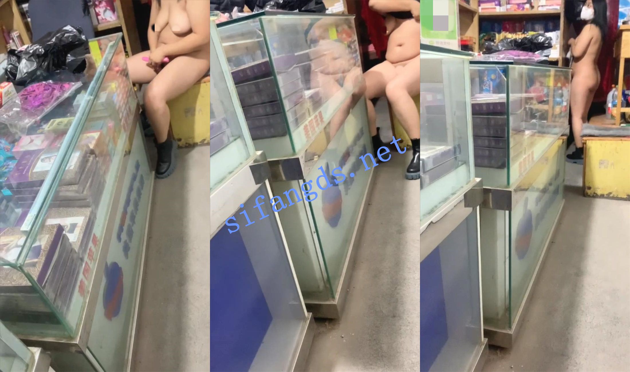 原创夫妻 TUwifeTUmi 定制福利，情趣商店人前换内衣试用玩具 []