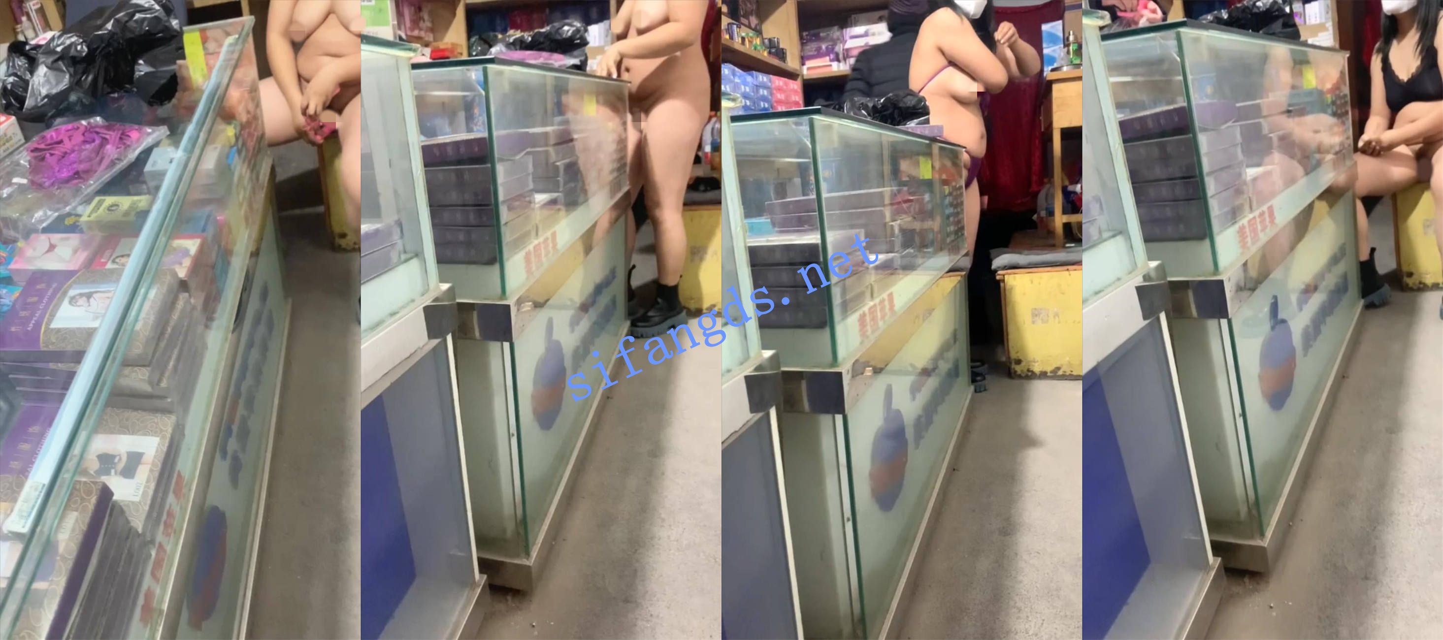 原创夫妻 TUwifeTUmi 定制福利，情趣商店人前换内衣试用玩具 []
