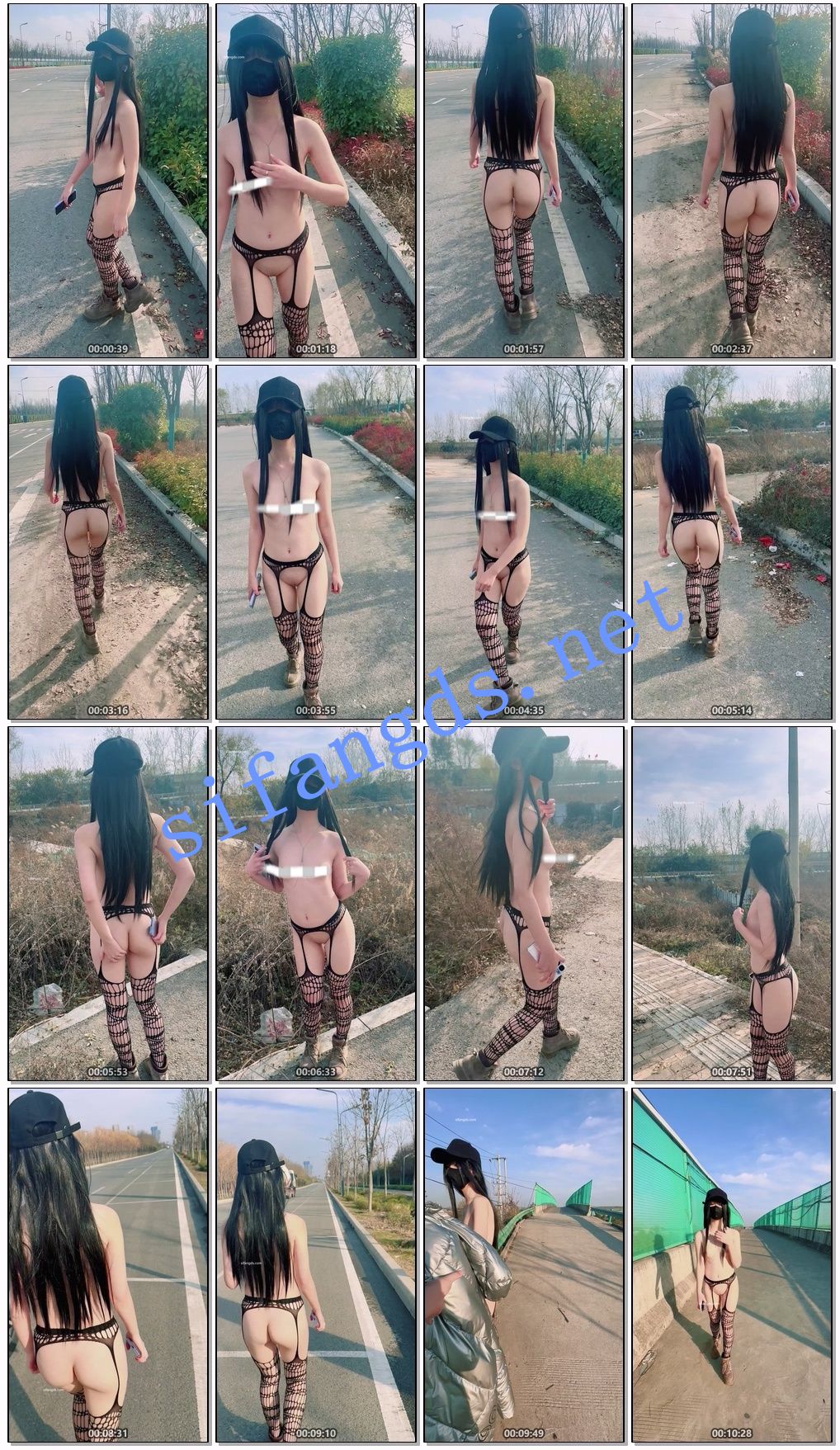 ♏西萌工作室♏翘臀白虎萝莉柚柚 白天马路边露出2部 4K版 [4.14G]