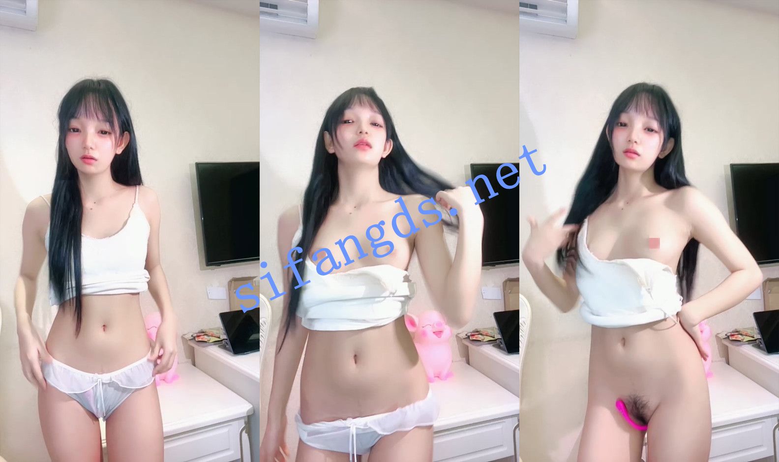 ⚡《鬼鬼啊》校花来了！深夜脱衣舞表演,雪白裸体,粉红小穴 [3.27G]
