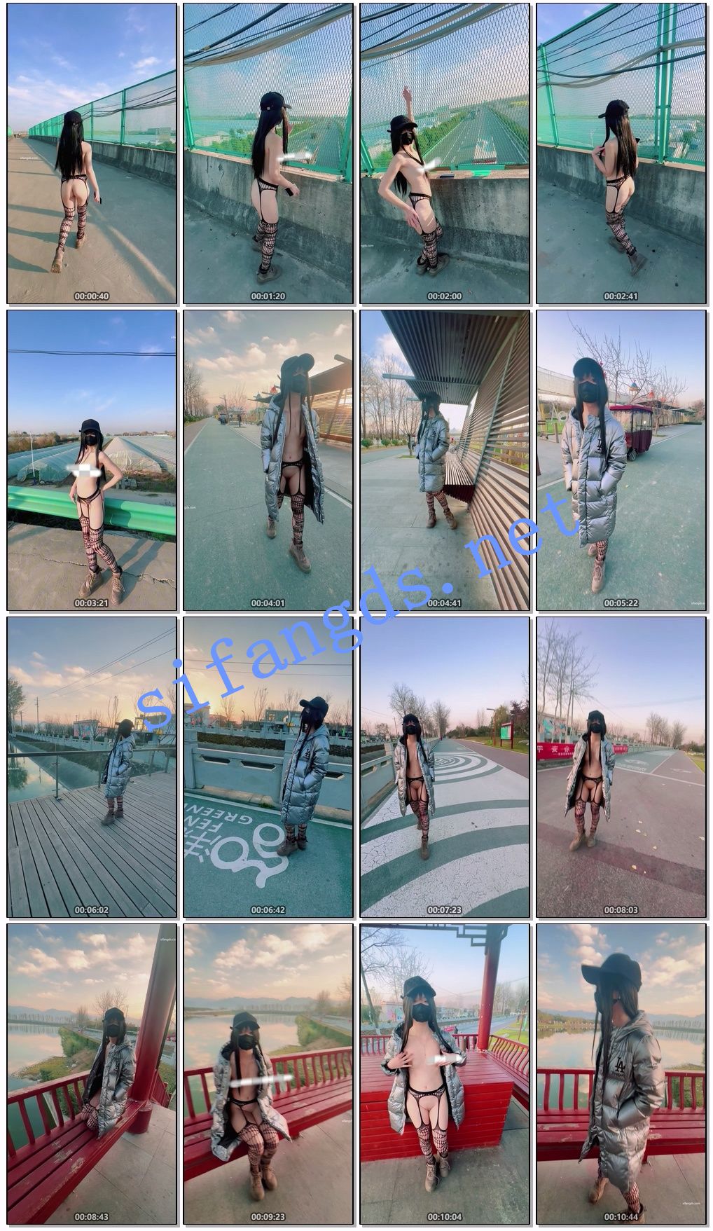 ♏西萌工作室♏翘臀白虎萝莉柚柚 白天马路边露出2部 4K版 [4.14G]
